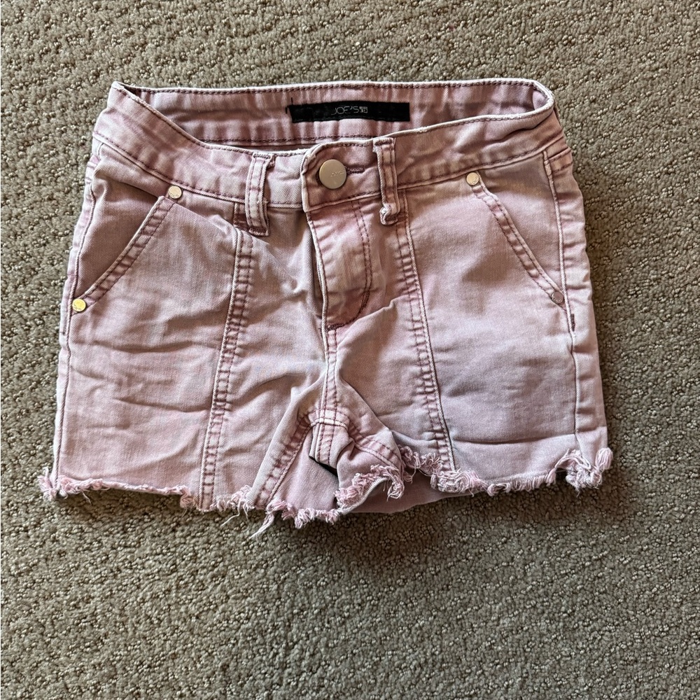 Youth 12 Joe's Jeans Light Pink Frayed Denim Shorts